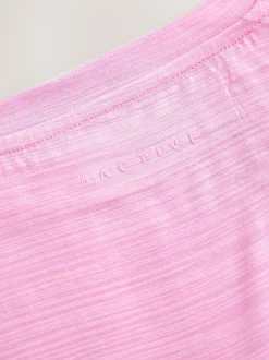 Roze - Active Lichtgewicht T-shirt met ronde hals en korte mouwen