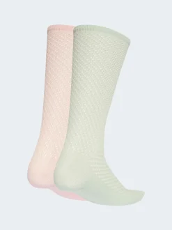 Roze - adidas Originals Crochet Crew Socks 2 Pack