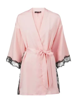 Roze - Ann Summers Cherryann satijnen kimono