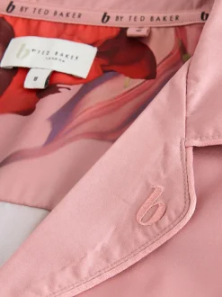 Roze - B by Ted Baker - Satijnen pyjama met knopen