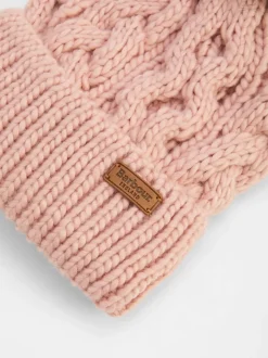 Roze - Barbour® Pom Benie Hat