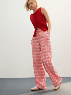 Roze - Broek met wijde pijpen