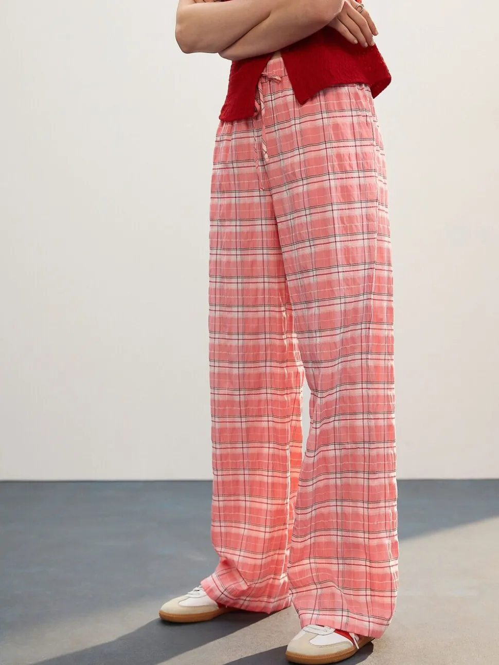 Roze - Broek met wijde pijpen