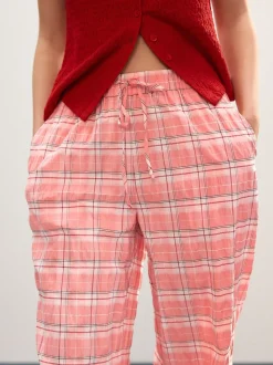 Roze - Broek met wijde pijpen