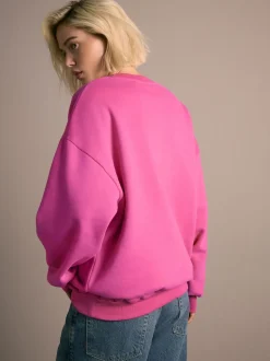 Roze - Cotton Rich Fruit Art Graphic Longsleeve Crewneck Sweatshirt