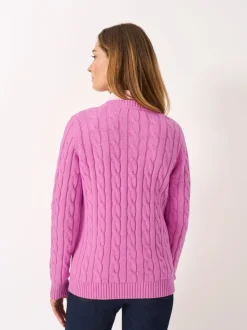 Roze - Crew Clothing Cotton & Cashmere Chunky-Knit Jumper