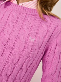 Roze - Crew Clothing Cotton & Cashmere Chunky-Knit Jumper