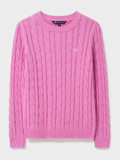 Roze - Crew Clothing Cotton & Cashmere Chunky-Knit Jumper