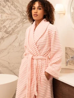 Roze - Cyberjammies Striped Sealskin Fleecy Dressing Gown