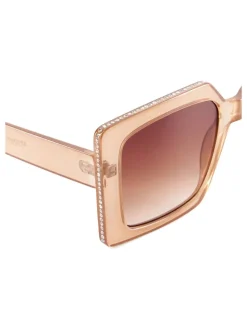 Roze - Dune London Glitzy Diamanté Rectangular Sunglasses