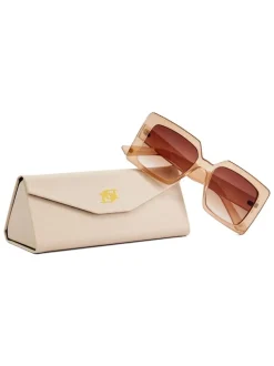Roze - Dune London Glitzy Diamanté Rectangular Sunglasses