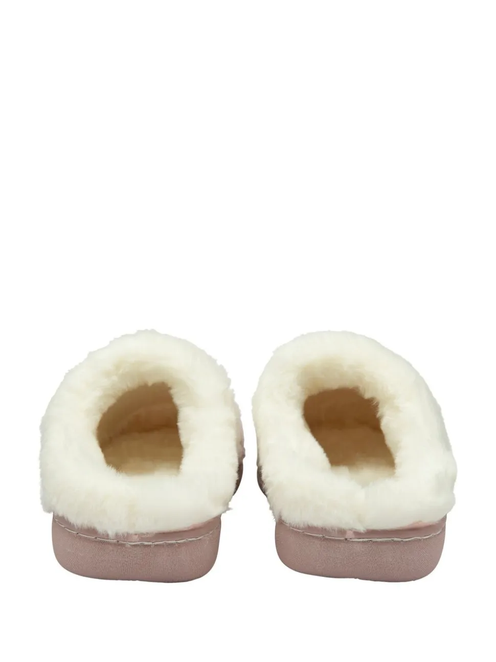 Roze - Dunlop - Gebreide pantoffelmuiltjes met dichte neus voor dames