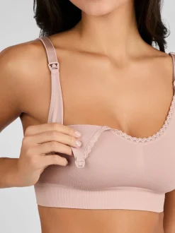 Roze - Emma-Jane Lace Trim Seamless Maternity & Nursing Bra