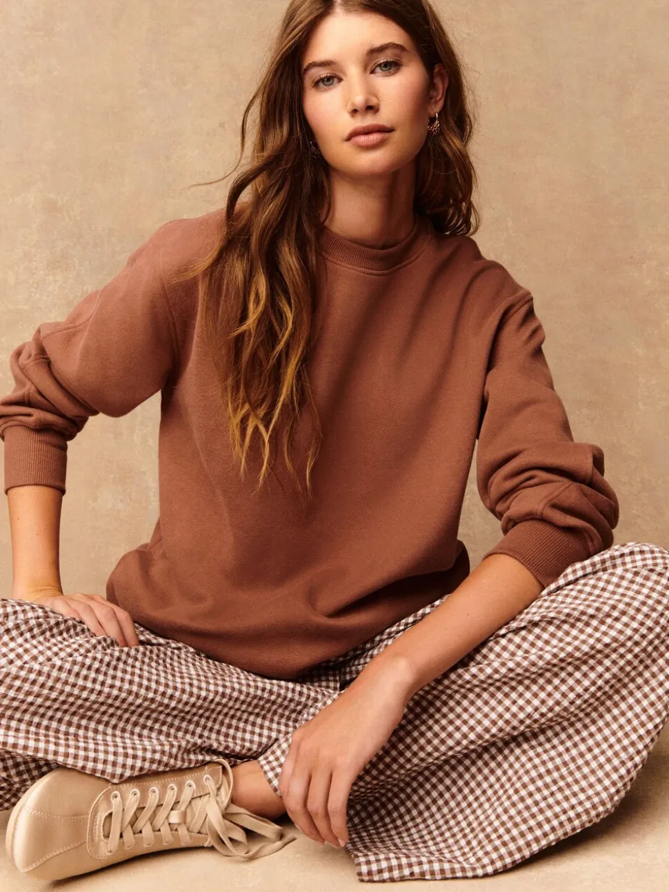 Roze - Essentials sweatshirt met relaxte pasvorm, lange snit en zakken