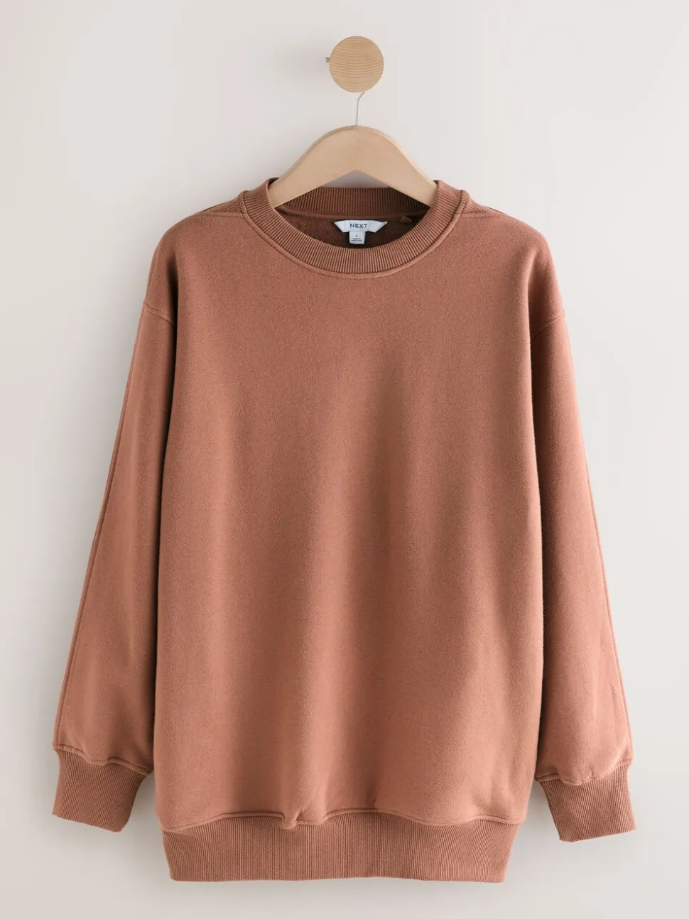 Roze - Essentials sweatshirt met relaxte pasvorm, lange snit en zakken