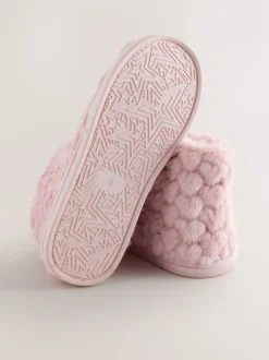 Roze - Faux Fur Heart Slipper Boots