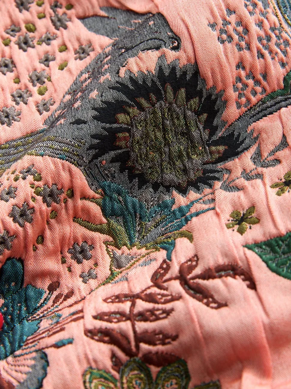 Roze - Floral Jacquard Bomber Jacket