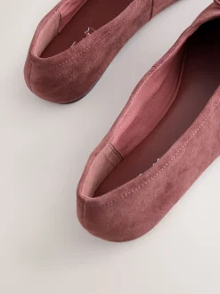 Roze - Forever Comfort® Suede High Cut Ballet Flats