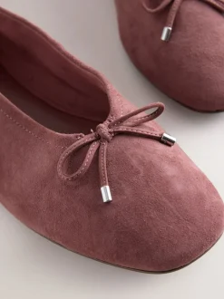 Roze - Forever Comfort® Suede High Cut Ballet Flats