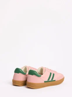 Roze - Friends Like These retro sportschoenen met veters, rubberen zool
