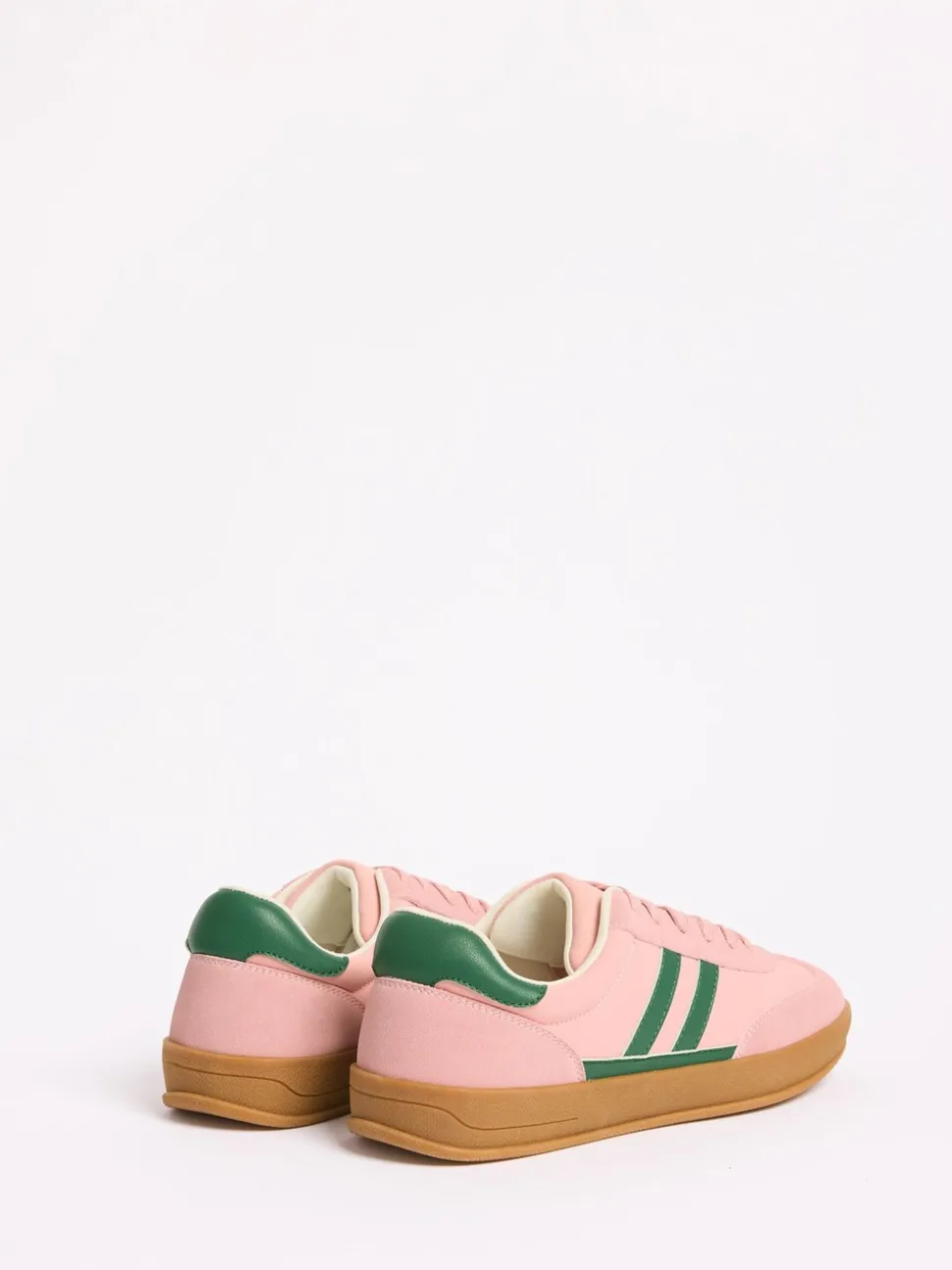 Roze - Friends Like These retro sportschoenen met veters, rubberen zool