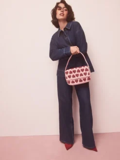 Roze - Heart Beaded Shoulder Bag
