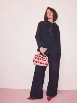 Roze - Heart Beaded Shoulder Bag