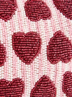 Roze - Heart Beaded Shoulder Bag