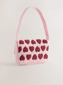 Roze - Heart Beaded Shoulder Bag