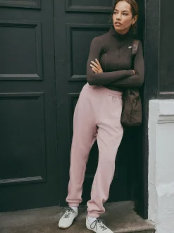 Roze - Joggingbroek met banden