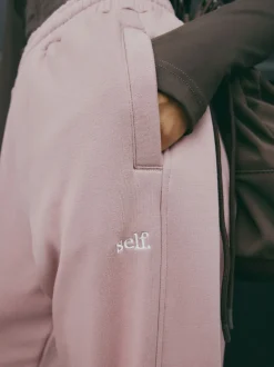 Roze - Joggingbroek met banden