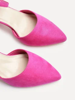 Roze - Linzi Larsa pumps met spitse neus en wijde pasvorm