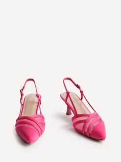 Roze - Linzi Milan mesh pumps met hakken