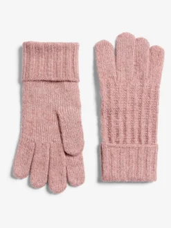 Roze - Lipsy Shimmer Ribbed Knitted Gloves