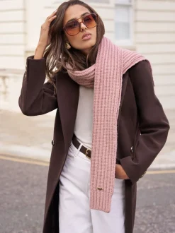 Roze - Lipsy Shimmer Ribbed Scarf