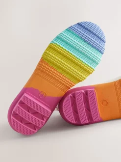 Roze - Little Bird by Jools Oliver regenlaarzen met regenboog voor volwassenen
