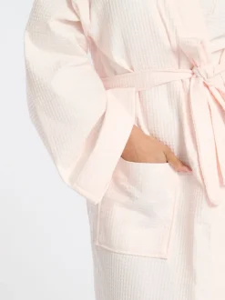 Roze - Loungeable Waffle 100% Cotton Robe