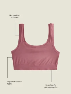 Roze - N.Premium Heerlijk zachte Naadloze Cropped Beha