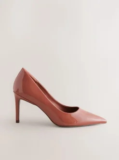 Roze - Point Toe Halfhoge Rechterschoenen