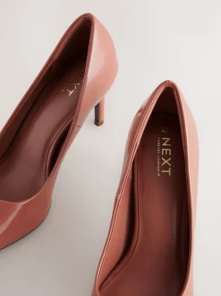 Roze - Point Toe Halfhoge Rechterschoenen