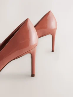 Roze - Point Toe Halfhoge Rechterschoenen