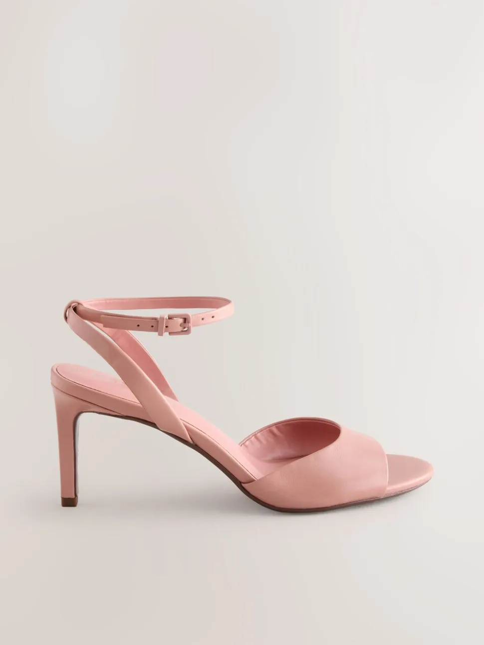 Roze - Premium leren sandalen met peeptoe en hak