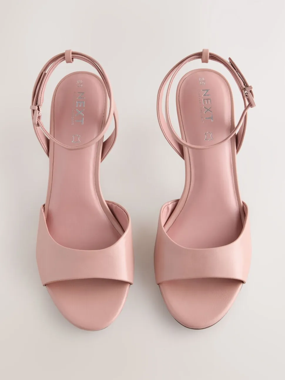 Roze - Premium leren sandalen met peeptoe en hak