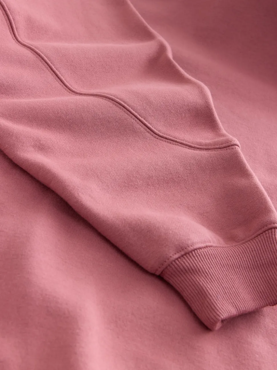 Roze - Relaxte pasvorm zware lange hoodie