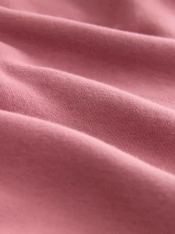 Roze - Relaxte pasvorm zware lange hoodie