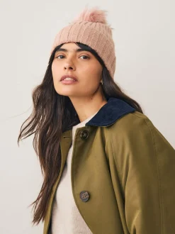 Roze - Rib Knit Pom Hat