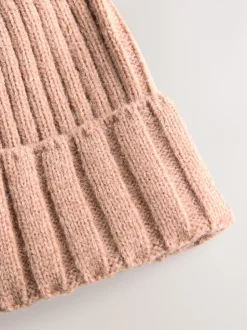 Roze - Rib Knit Pom Hat