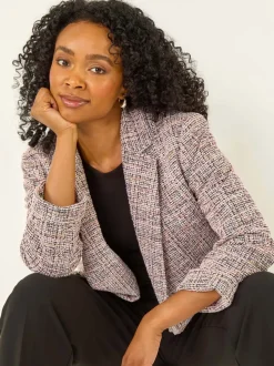 Roze - Roman Petite Boucle Stretch Blazer