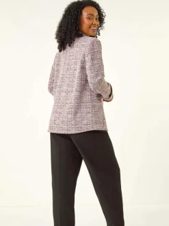 Roze - Roman Petite Boucle Stretch Blazer