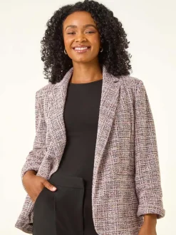 Roze - Roman Petite Boucle Stretch Blazer